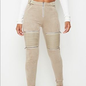 Women’s Faux Suede Motto Leggings